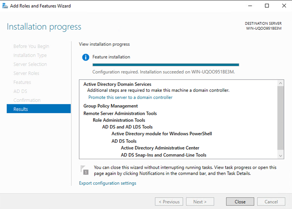 Restart the destination server automatically if required