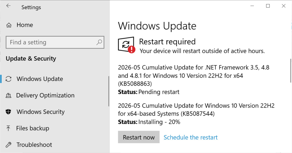 Windows 10’a Mayıs 2026 Güvenlik Güncellemesi Geldi: KB5087544 Yayınlandı