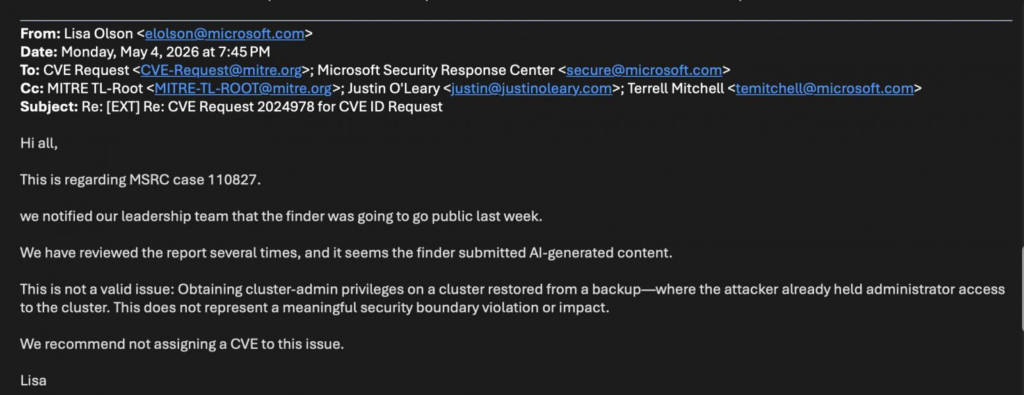 Microsoft Azure Güvenlik Açığı Raporunu Reddederek CVE Verilmesini Engelledi