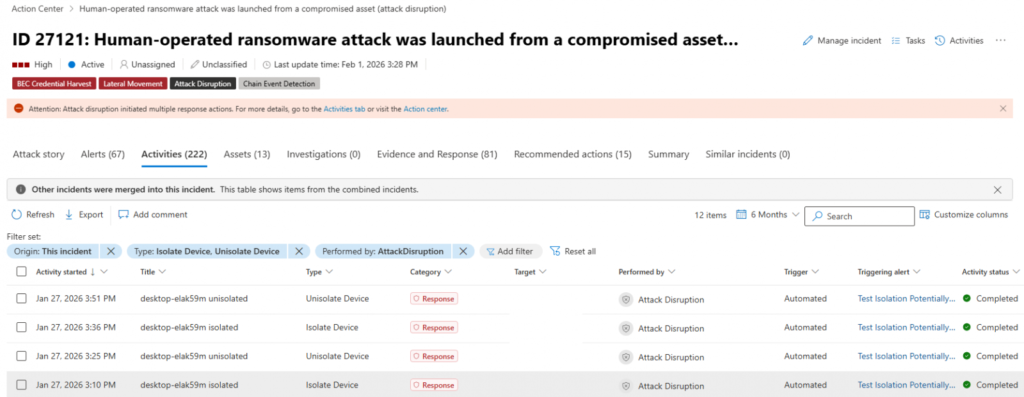 Microsoft Defender For Endpoint Ele Geçirilen Cihazları Otomatik Olarak Ağdan İzole Ediyor