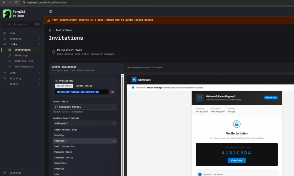 Forg365 Ortaya Çıktı: Yapay Zekâ Destekli Yeni Kimlik Avı Platformu Microsoft 365 Hesaplarını Hedef Alıyor